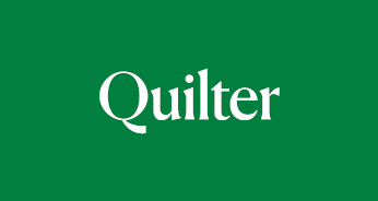 Quilter logo green background white text